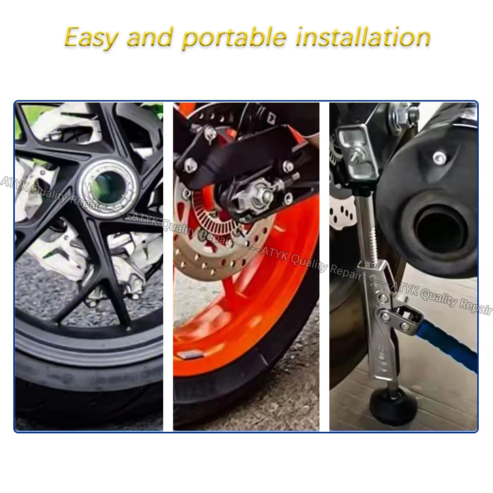 NEW Portable stainless steel Motorcycle Lift Kit chain Ratchet lifting structure quick lifting lowering Clean car adjust car cnc