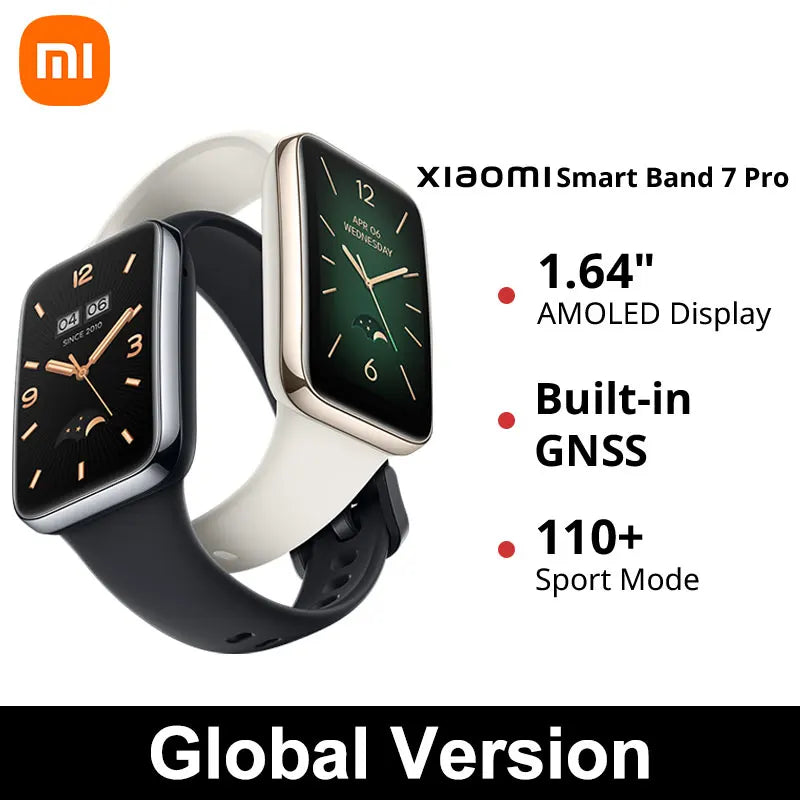 Original Xiaomi Global Version Xiaomi Mi Band 7 Pro 1.64'' AMOLED Curved Screen GPS Blood Oxygen 12Day Battery Smart Band 7 Pro