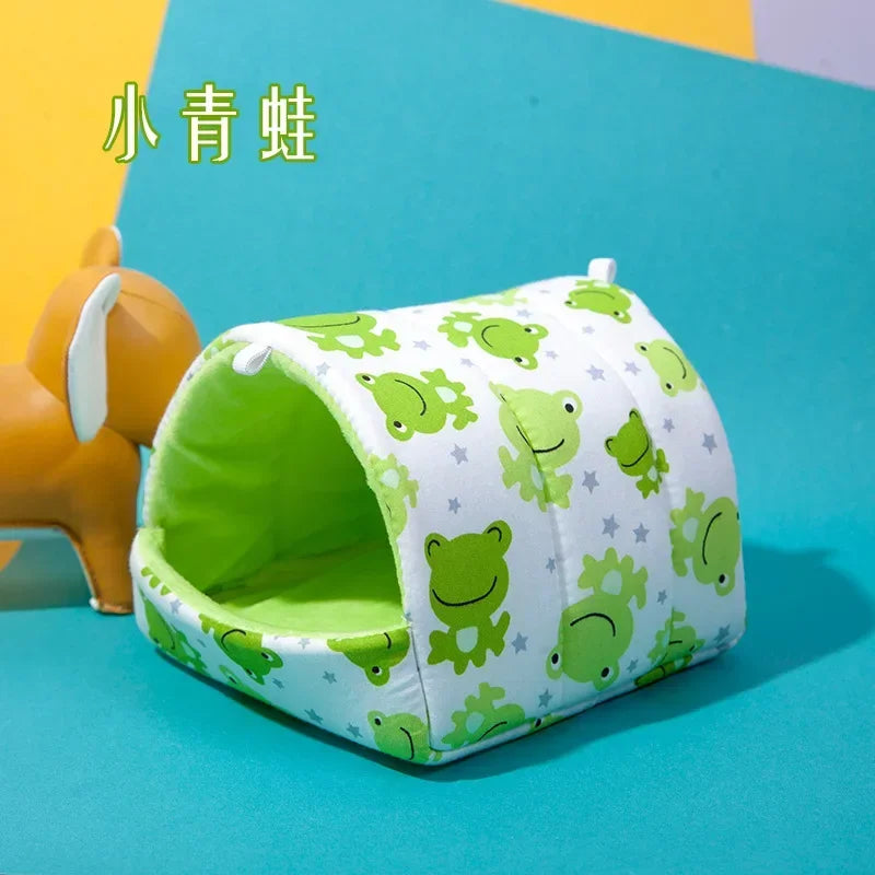 Hamster House Guinea Pig Nest Small Animal Sleeping Bed Winter Warm Cotton Mat Soft Accessories For Rodent Guinea Pig Rat Rodent