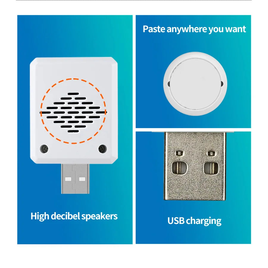 Wireless Doorbell DC 5V RF433 MHz Pairing Remote Control 30 Ringtongs Volume Adjust For Home Outdoor USB Door Bell Bed Care Call