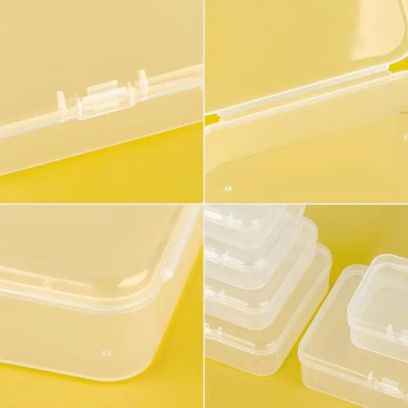 10Pcs PP Storage Box Mini Transparent Plastic Case Container Square Rectangle Packaging Box For Jewellry Beads Small Items