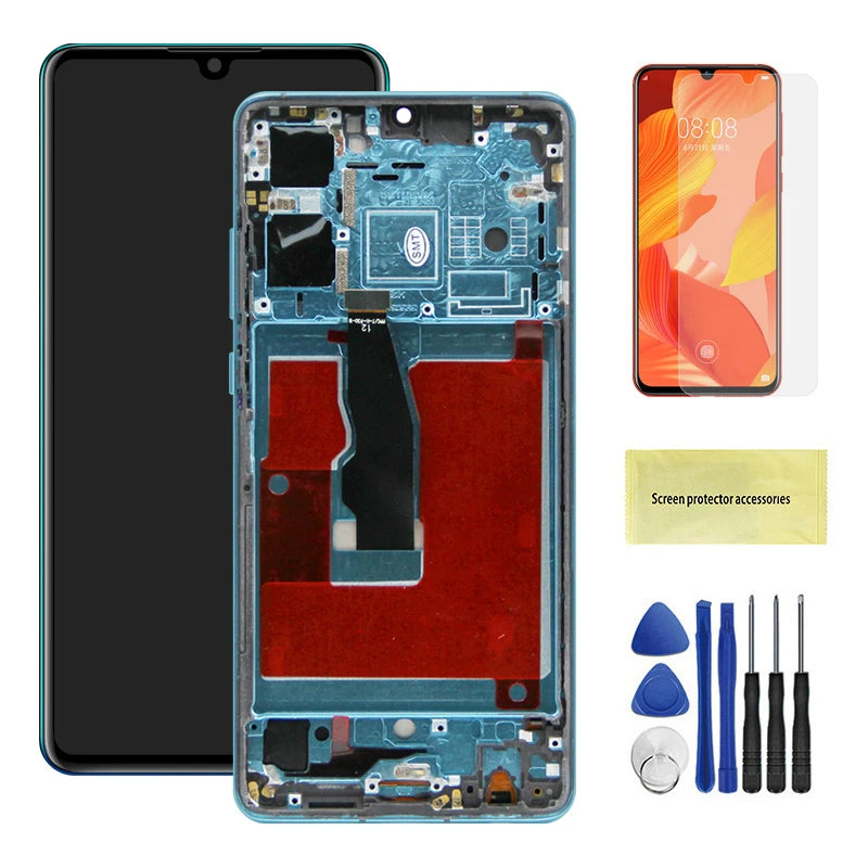 6.1'' Super AMOLED Display For HUAWEI P30 LCD Display Touch Screen Digitizer Assembly For Huawei P30 ELE-L29 L09 AL00 TL00 L04