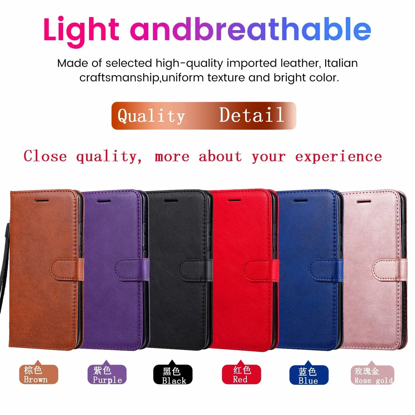 Leather Flip Phone Case For Samsung Galaxy Note 8 9 10 Plus 20 Ultra M35 M55 M54 M53 M52 M33 M31S M32 M23 M10 M62 Wallet Cover