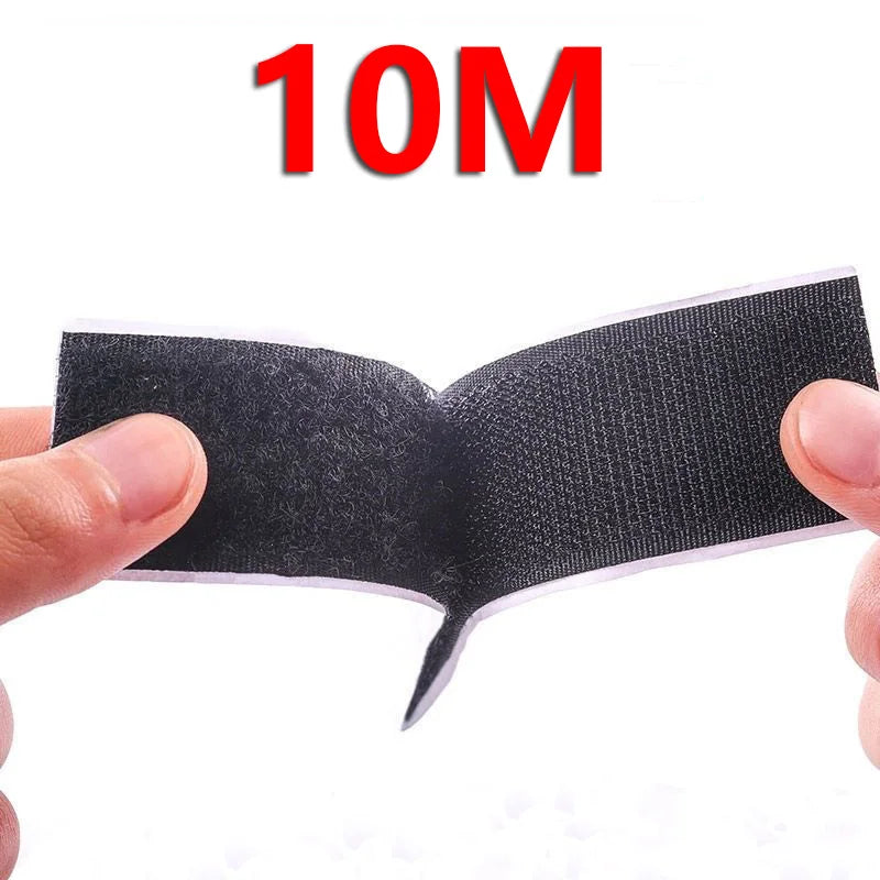 10Meters Strong Self Adhesive Hook and Loop Fastener Tape Magic Strips Industrial Strength Sticky Fastener DIY Craft Accessories