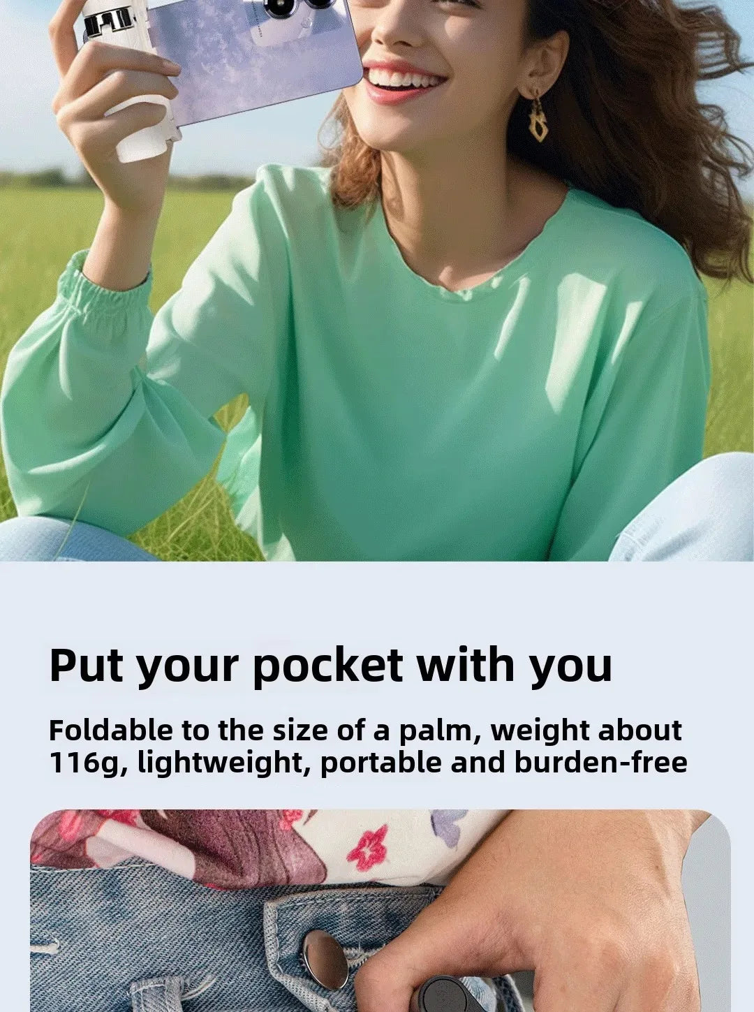 Super Mini Selfie Stick Portable Phone Holder Shooting Aid Versatile Integrated Design Bluetooth Remote For Live Broadcas