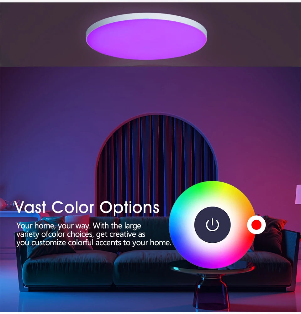30W 36W Smart LED Ceiling Light RGB Dimming APP TUYA Remote Control Timing Indoor Home Decor Bluetooth WIFI Bedroom Living Room
