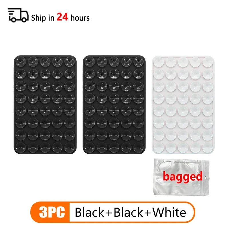 Double Sided Silicone Suction Cup Multicolor Strong Adhesive Stand For iPhone 11 12 13 14 15 16 Pro Max Detachable Phone Holder