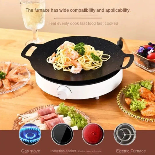 A Camping Hot Selling Barbecue Pan Barbecue Pan Barbecue Stove Card Oven Portable Outdoor Barbecue Pan BBQ Stove Solid Gift