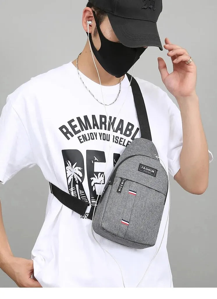 New Men Shoulder Bags Chest Bag Multifuncional Crossbody Bags Travel Sling Bag Men's Chest Bag Cross Body Chest Bag for Men Bag