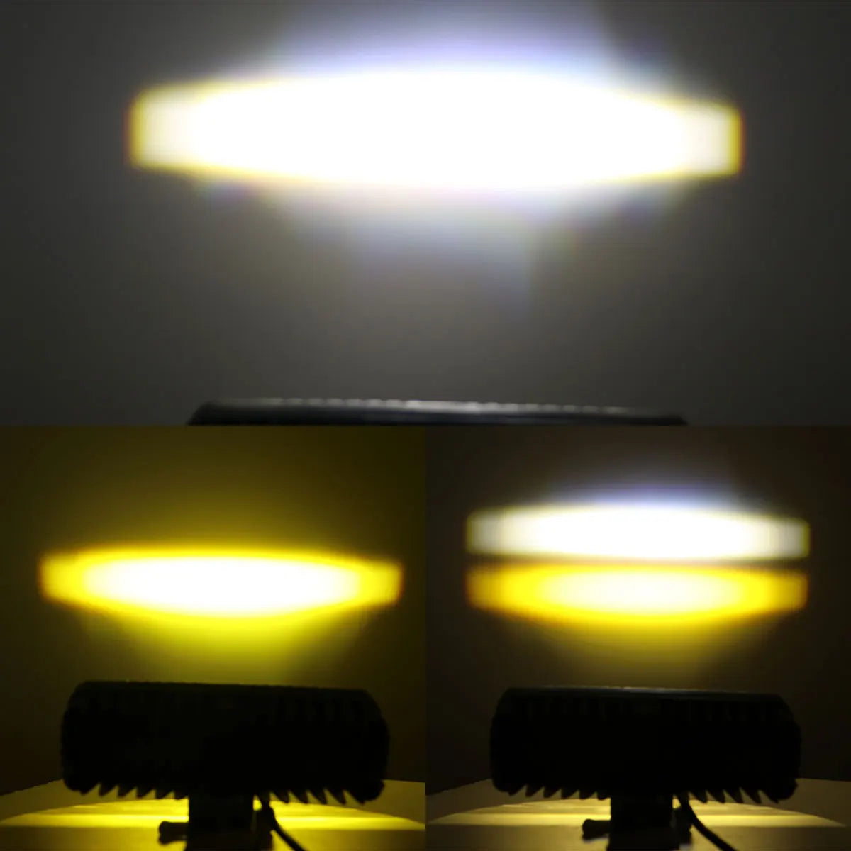 Motorcycle Headlight Additional Spotlights Dual Color 4 Lens Led Motorbike LED Fog Lamp Scooter SUV ATV Motorcycle Running Lamp