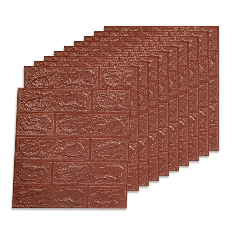 3D Three-dimensional Wall Stickers Self-adhesive Wallpaper Anti-collision Decorative Stickers 10pc
