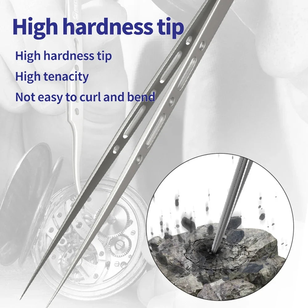 MECHANIC Professional Anti Magnetic Tweezers for Precision Electronic Components Flying Wire Repair Phone Repair Tools