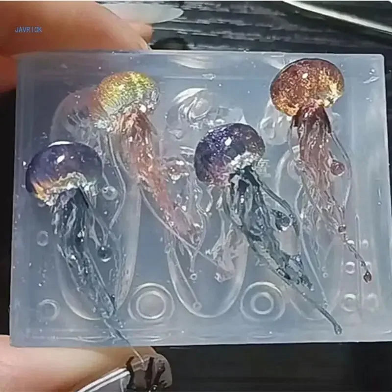 Creative Jellyfish Art Moulds Silicone Dropper Mold Decoration Molds Unique Manicures Moulds Silicone Material