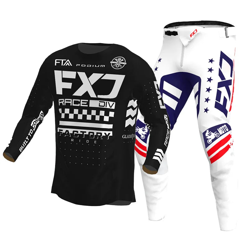 Motocross Jersey Pant white Mens Women pink black Combo racing suit Off-road MX DH ATV gear set Enduro Motorcycle mountain