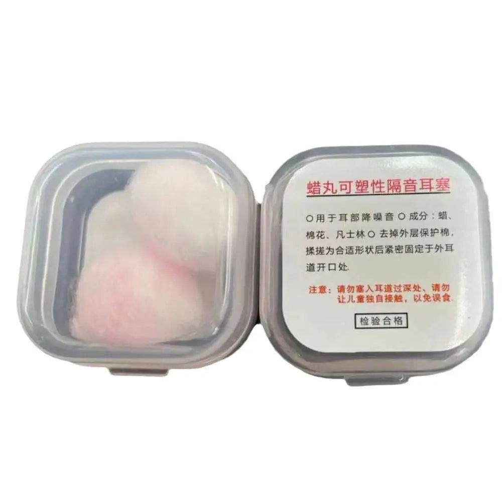 2/4/6/12/20PCS Gift Soft Wax Cotton Earplugs Wax Kneadable Ear Plugs Airplane Sound Insulation Noise Reduction Ear Plug Unisex