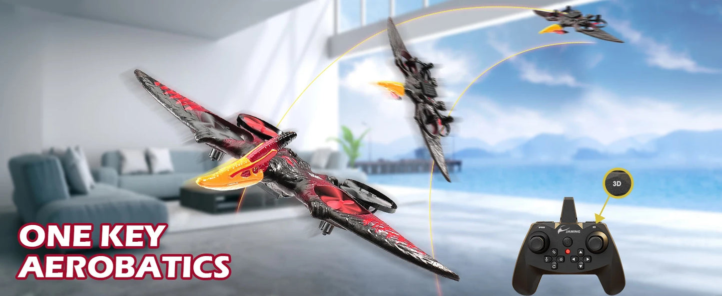 L0712 RC Plane 2.4G Remote Control Aircraft Gravity Sensing Aircraft Glider with Light EPP Foam Fighters for Boys Children
