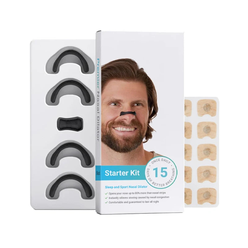 Nasal Breathing Dilators Starter Kit, Magnetic Anti-snoring Strips for Nose, Improve Sleep Quality Snoring Solution for Men