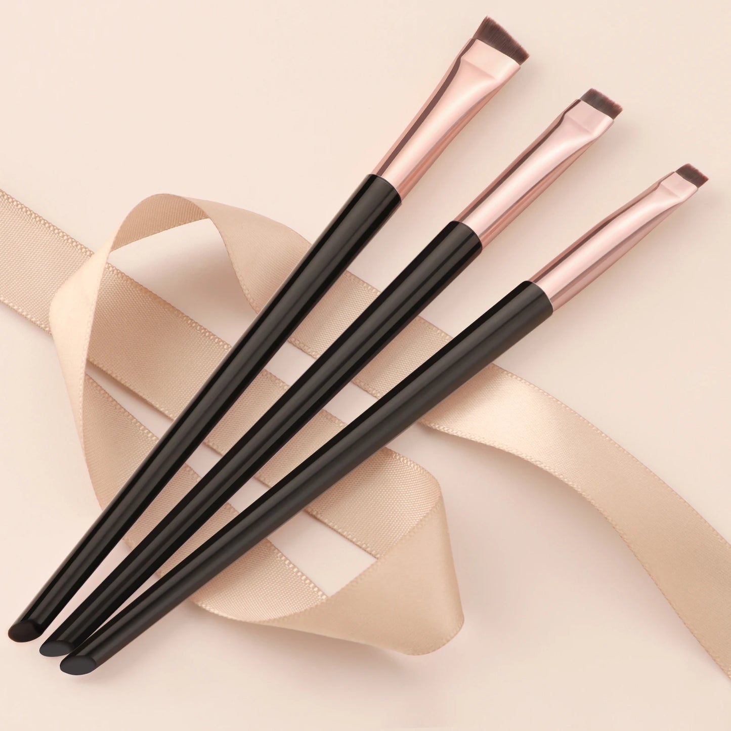 3 Pcs edge eyeliner brush oblique head eyebrow brush outline eyeliner brush ultra-thin eyeshadow brush makeup tools