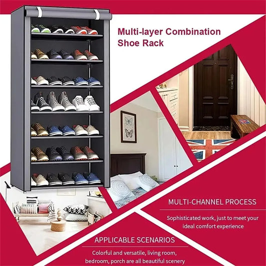 style dormitory door simple cabinet simple shoe rack multi-layer space saving and economical home dustproof shoe cabinet New