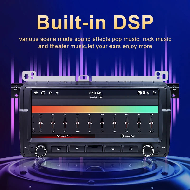 8.8" 2 Din Android 13 Auto Radio Car GPS Navigation Multimedia Player For BMW E46 320i 325i 323i 330i Stereo System Carplay Wifi