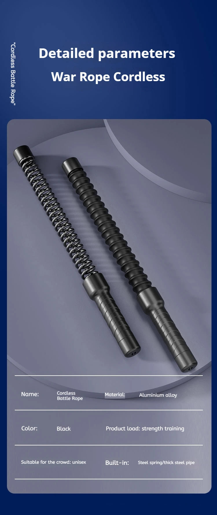 Heavy Duty Steel Core Battle Rope Gym Equipment Thick Swinging Rope Cross Strength Training Home Gym Muscle Endurance Workout