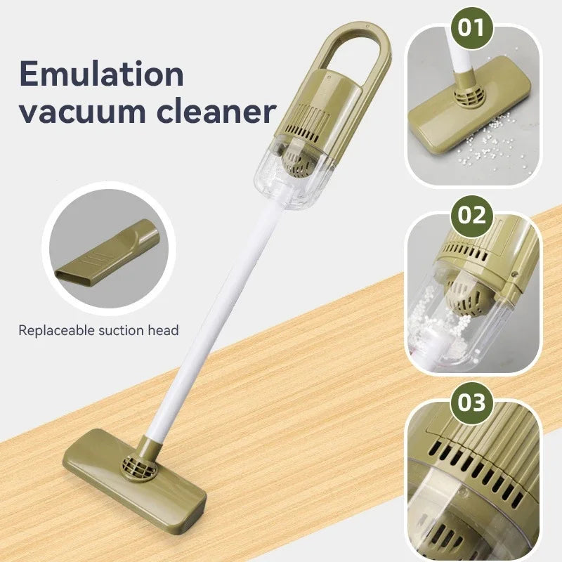 Kids Simulation Home Appliances Cleaning Toys Pretend Play Children's Cleaning Simulation Vacuum Cleaner Tool Set for Boys Girls