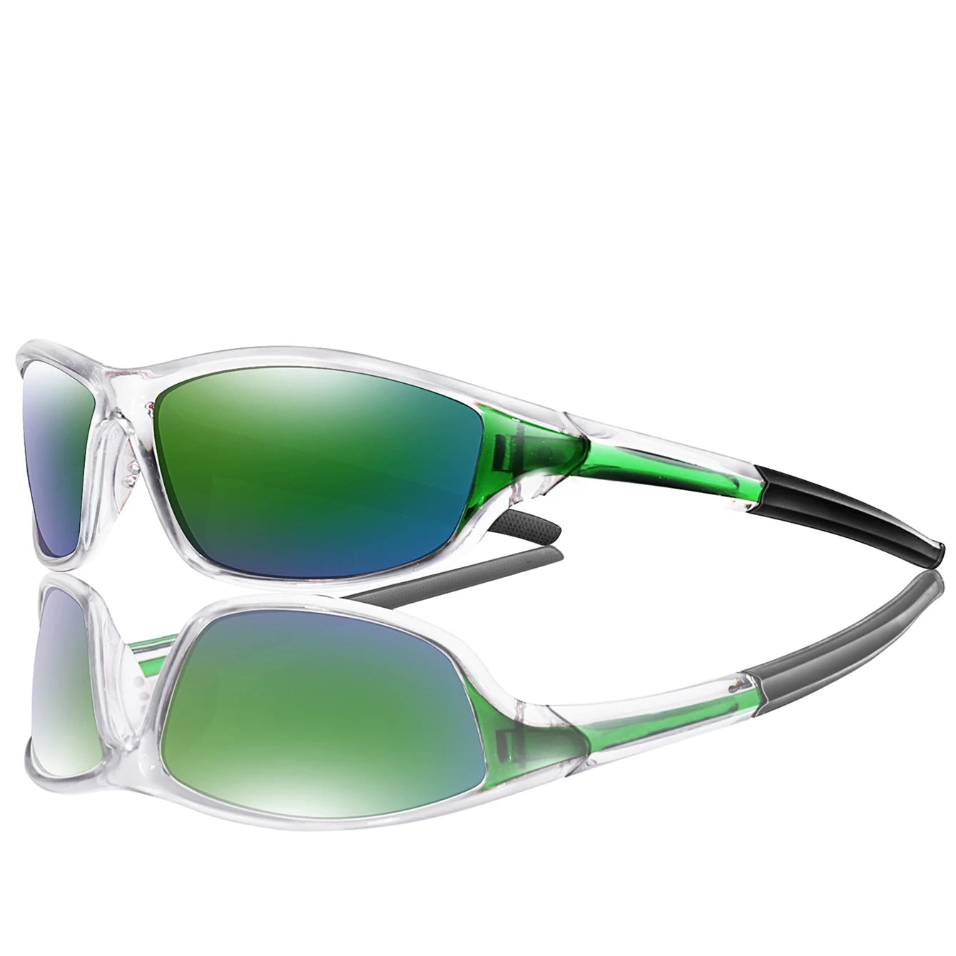 Men and Women Polarized Fishing Sunglasses Outdoor Sports Cycling Driving Hiking Eyewear Camping Travel Transparent Frame UV400