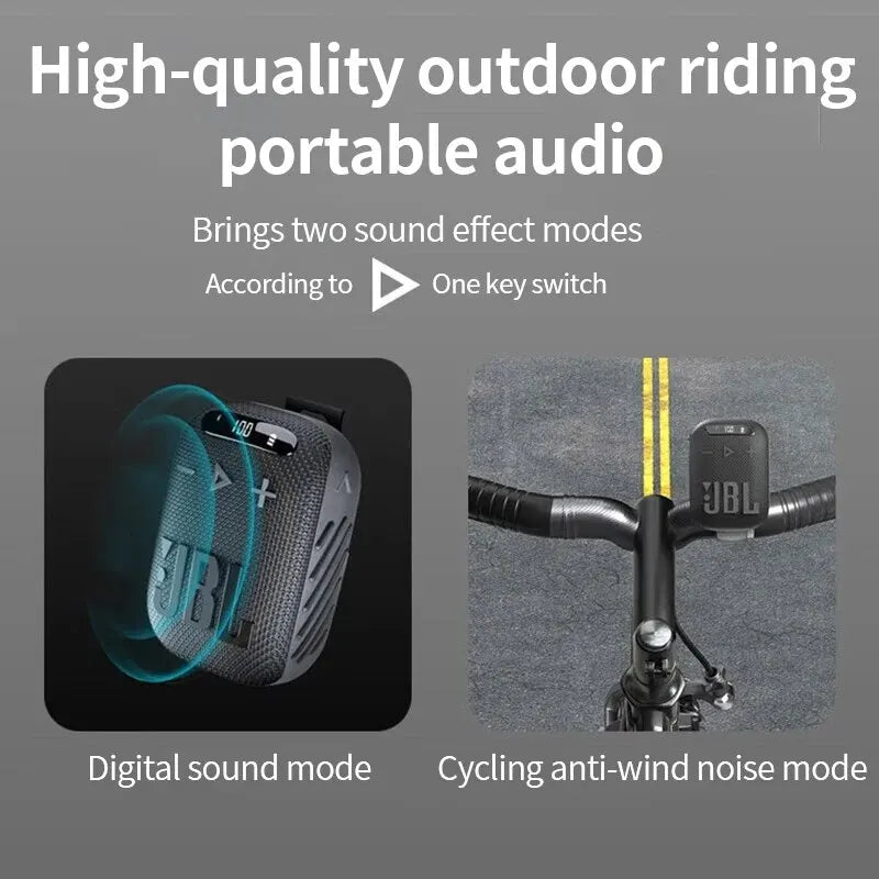 JBL Wind 3 Portable Bluetooth Speaker and FM Tuner Radio for Bike Handlebars 100%original