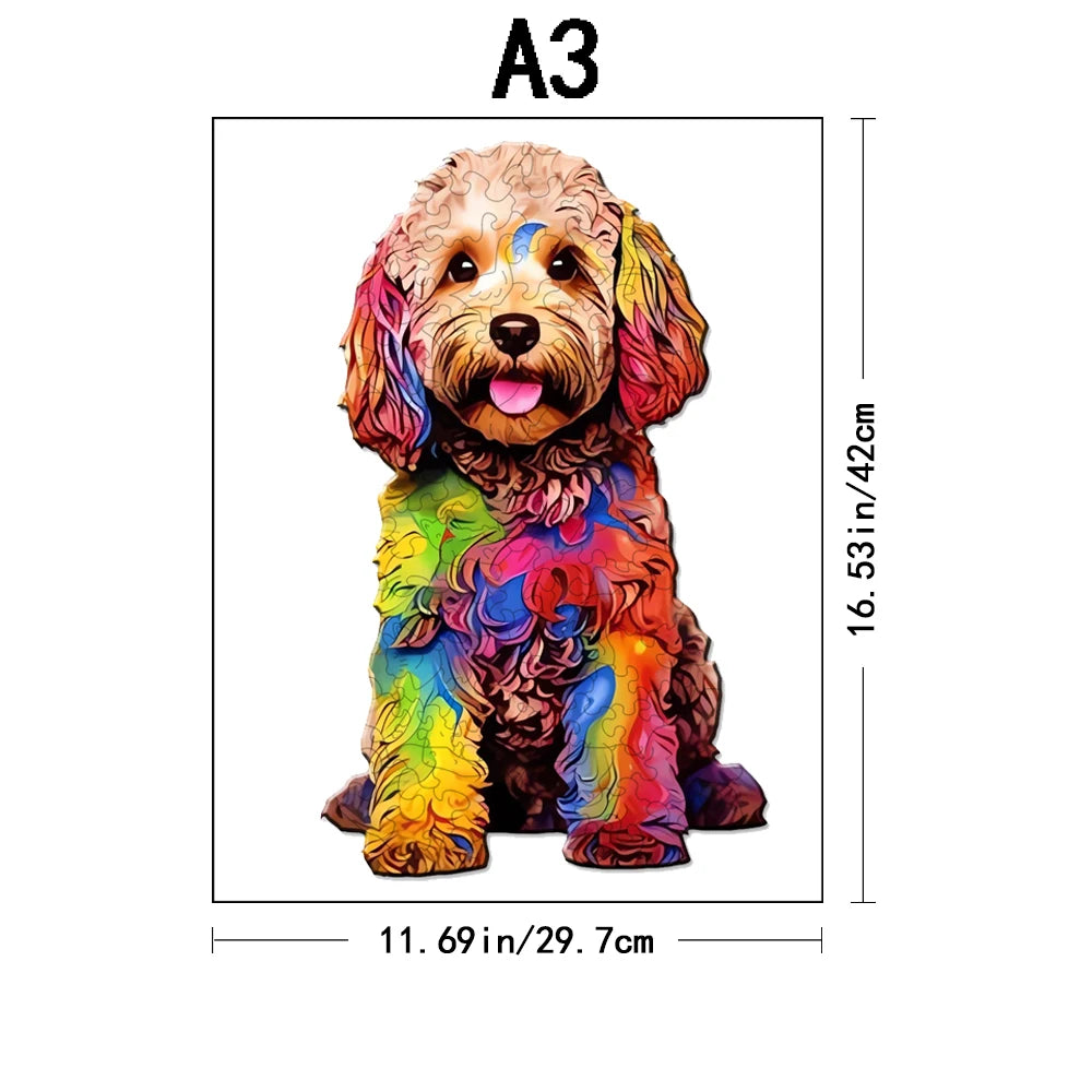 Jigsaw Puzzle Mysterious Animal Puzzles  Dog Puzzles Gift for Adult Kids Educational Fabulous Gift Interactive Games Wooden Toys
