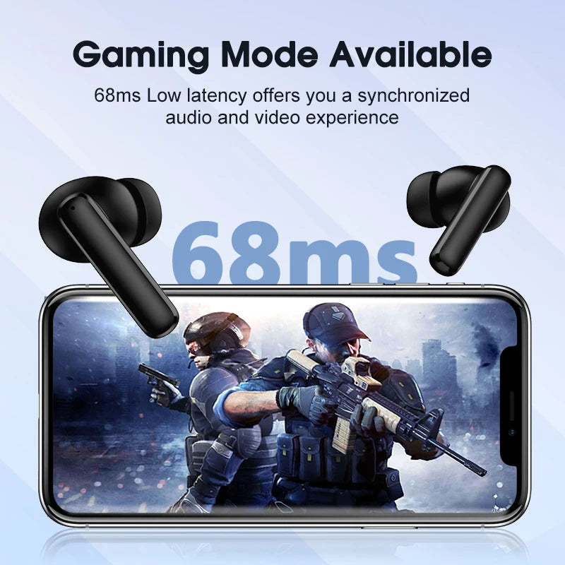 QCY T13 ANC Wireless Earphones Bluetooth 5.3 Active Noise Cancellation Headphones -28dB Fast Charge Earbuds Sports Headset