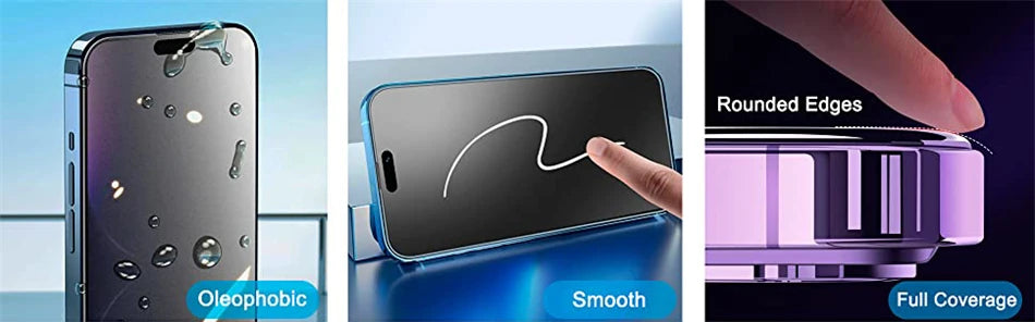 NNBILI 4Pcs Matte Ceramic Privacy Screen Protector Anti-Spy for iPhone 16 15 Pro Max 14 13 12 11 X XR XS Max Light Anti-Scratch