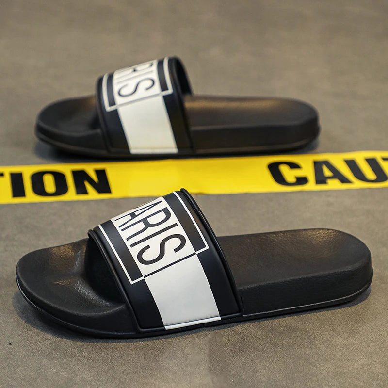 Summer Men Slippers Fashion Slides Street Outdoor Clogs Quick Dry Beach Sandals Flip Flops Casual Indoor Home Shoes Couple 36-46