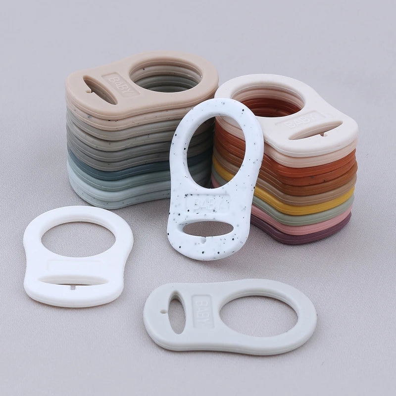 5Pcs Multi Colors Silicone Baby Dummy Pacifier Holder Clip Adapter for MAM Rings New