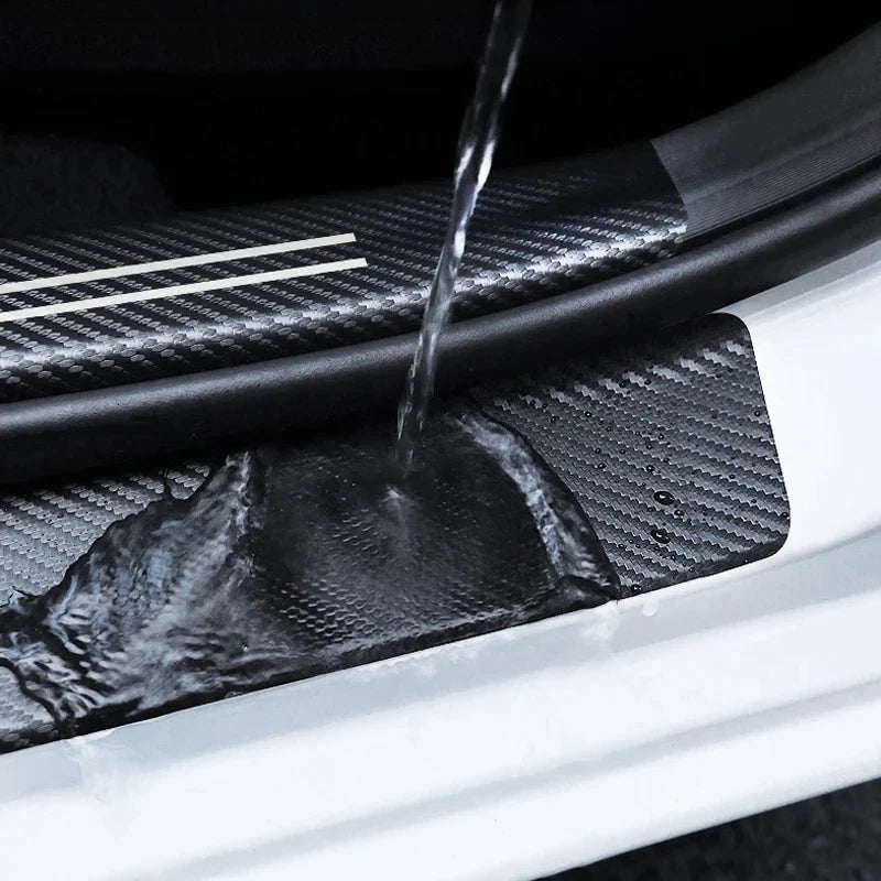 1/4/5Pcs Car Door Sill Scuff Plate Decor Carbon Fiber Stickers For Subaru Crosstrek Legacy Forester Outback Impreza Levorg Smart
