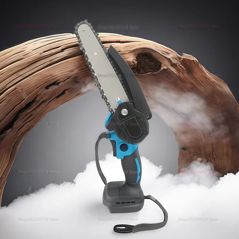 Chainsaw No Battery Small Handheld Electric 6 Inch Logging Saw Mini Portable Wood Cutting Tool Perfect for Tree Branches