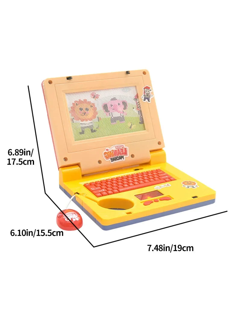 Mini Notebook Musical Toy Laptop Portable Integrated Toddler Puzzle Learning Machine Fake Computer Enlightening Birthday Gifts