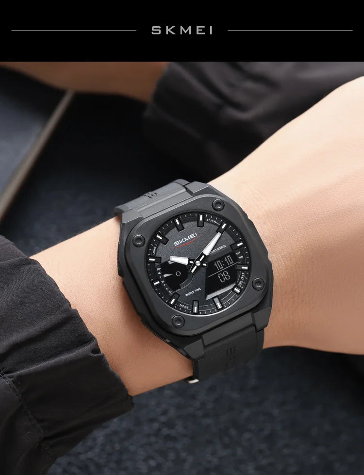 SKMEI 2328 New Original Sports Digital Electronic Watch Dual Display Multi Functional Men's Waterproof Clock relógios masculino