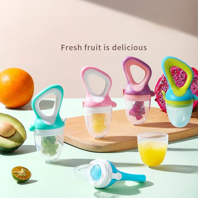 1PC Silicone Baby Fruit Feeder with Cover Baby Nipple Fresh Food Vegetable Supplement Soother Nibbler Feeding Teething Pacifier