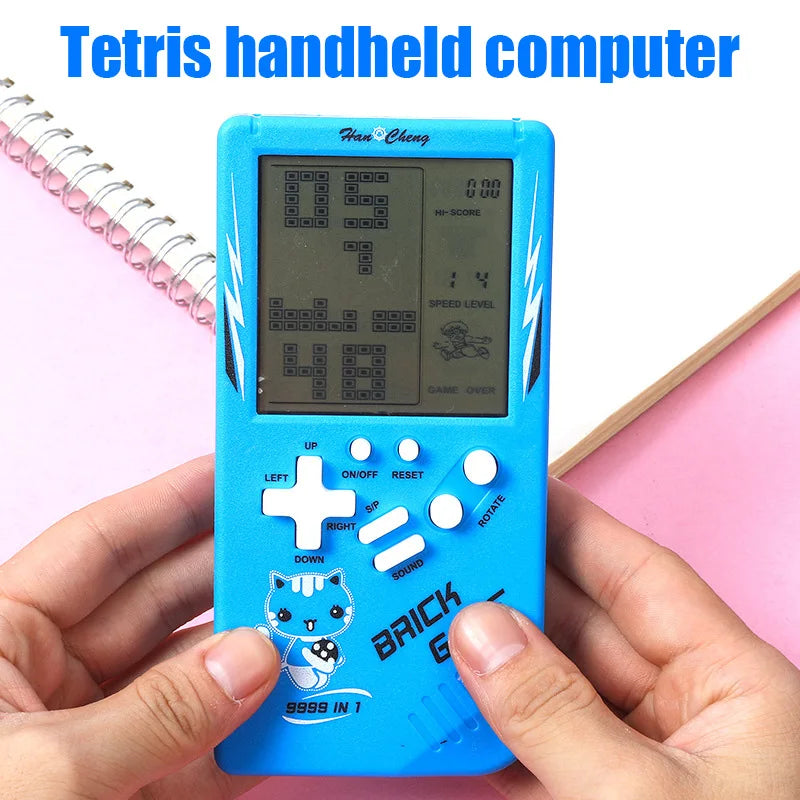 Portable Classic Electronic Game Retro Puzzle Toy Blue 3.5 Inch Large Screen Handheld Game Console Toys For Children