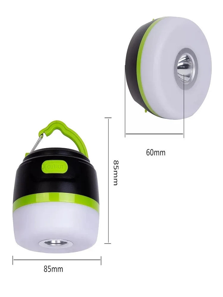3-in-1 Camping Lantern Power Bank flashlight Spot Light Electric Torch Multifunction Lamp
