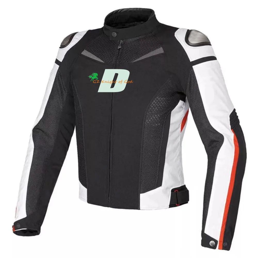 Motorcycle Jacket Men's Motorbike Mesh Jacket Four Season Breathable Speed Riding Jacket Waterproof Lining Summer racing Coat