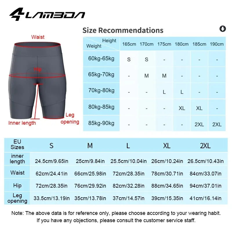 LAMEDA Pro Men's Cycling Shorts Mountain Bike MTB Clothes Downhill Bicycle Tights Road Riding Motocross Outdoors HJ230607