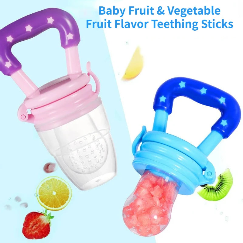 Baby Feeding Spoon Fruit Grinding Pacifier Complementary Bites Silicone Mesh Baby Feeding Tableware