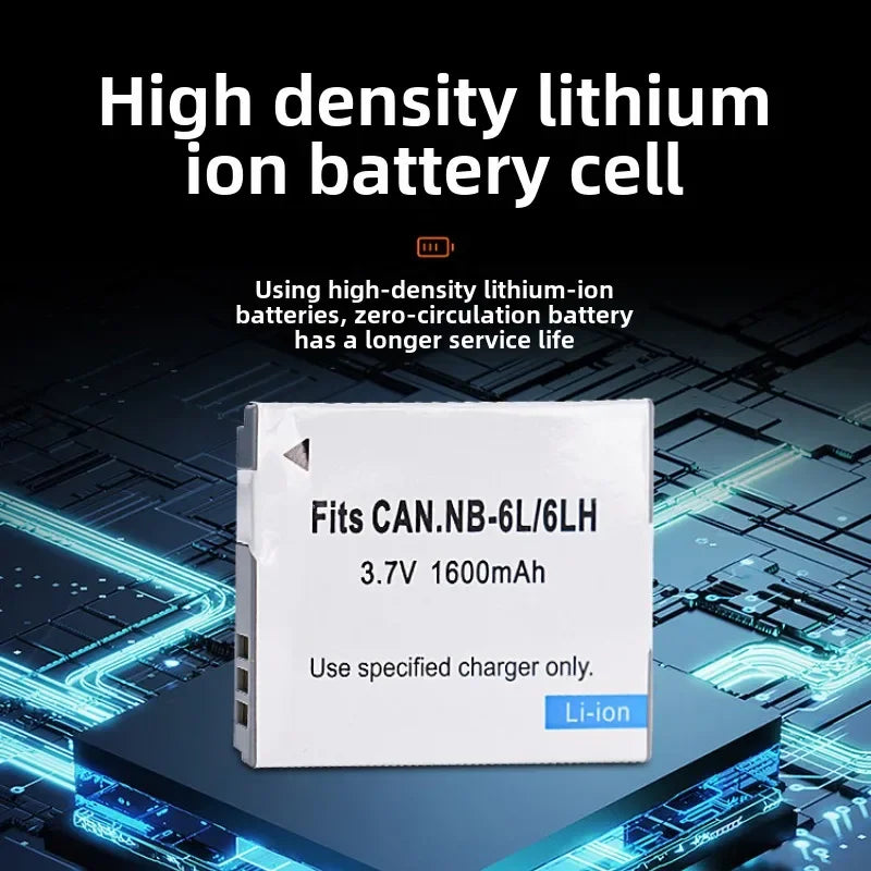 NB-6LH NB-6L 1600mAh Battery For Canon and Charger Powershot SX700 SX710 SX700HS S120 S110 SX170 IS S200 280HS S95 SX530 SX270HS