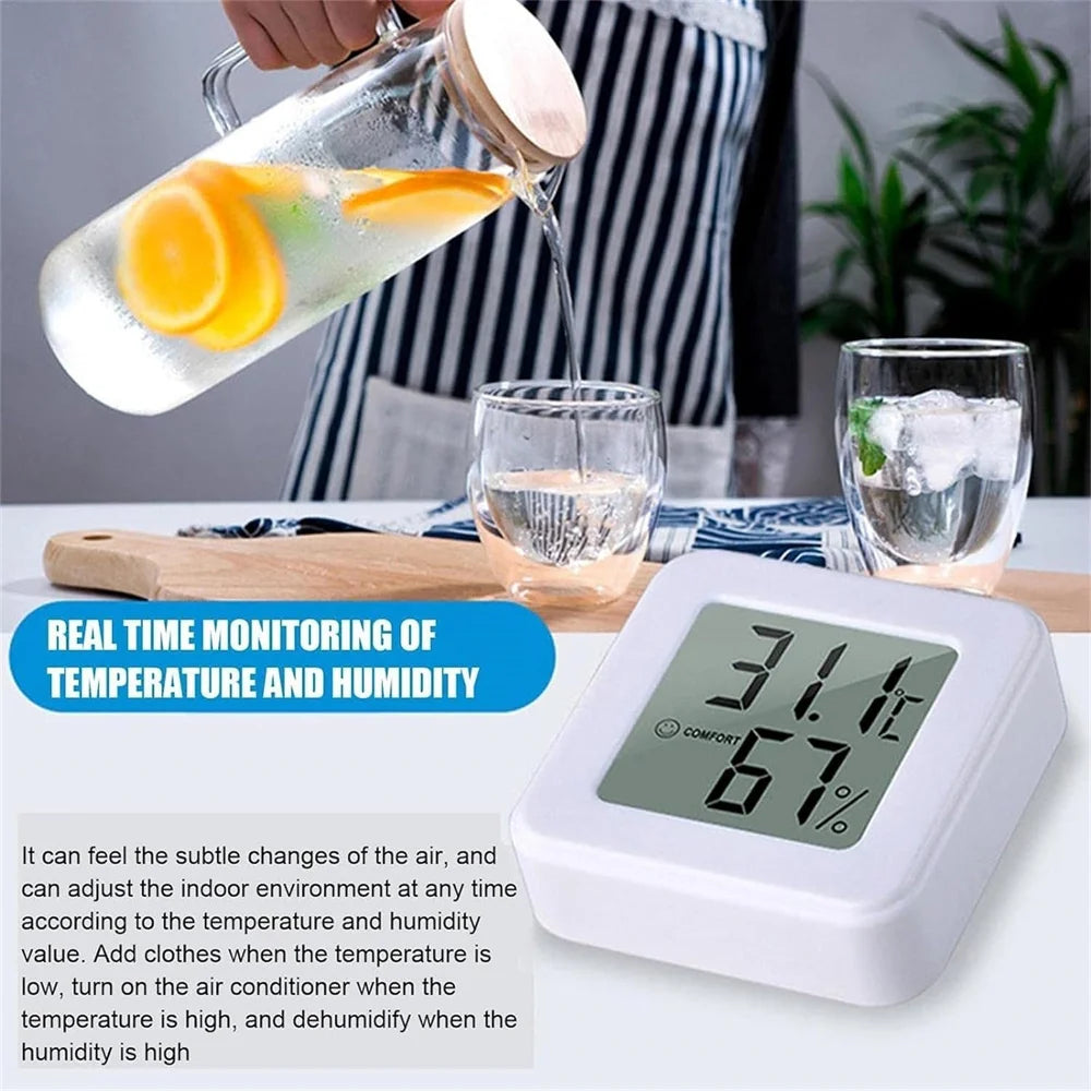 Indoor Mini Temperature and Humidity Meter, Bedroom Temperature Meter, Portable Electronic Digital Display, Humidity and Tempera