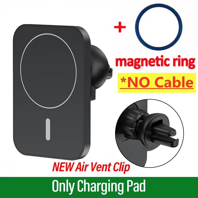 Magnetic Wireless Charger Car Air Vent Stand Phone Holder 15W Magnet Car Fast Charging Station For iPhone 12 13 14 Pro Max Mini