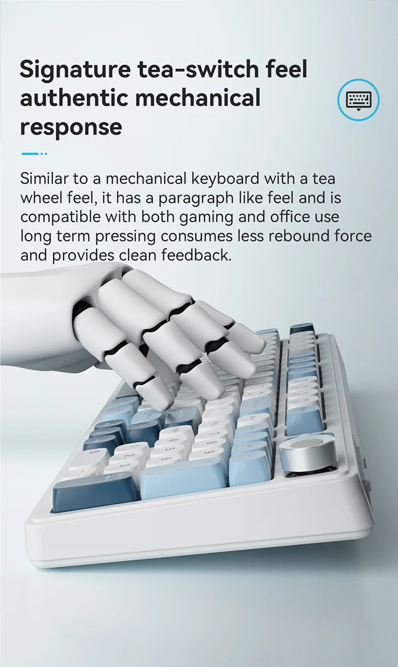 AJAZZ AF98 wireless\wired-film keyboard film keyboard feel 99-key desktop computer external office gaming game home typing