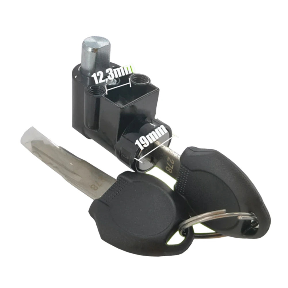 1pc Battery Case Lock With 2 Keys Replacement For Polly Electric Bicycle Battery Case Lock With Ignition On/Off Key Accessories
