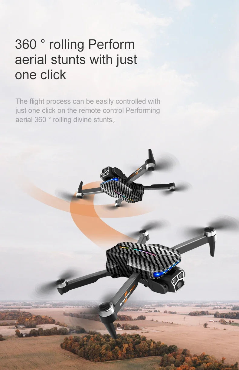 D9 DRONE 8K Professional 4K Three Cameras Brushless No GPS Obstacle Avoidance Optical Flow Position RC Quadcopter Gifts Toys
