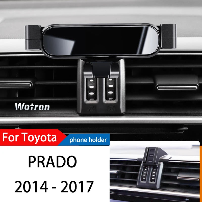 Car Phone Holder For Toyota Prado 2014-2022 GPS Special Gravity Navigation Mobile Bracket 360 Degree Rotating Stand Accessories